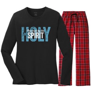 Powered By The Holy Spirit Women's Long Sleeve Flannel Pajama Set 