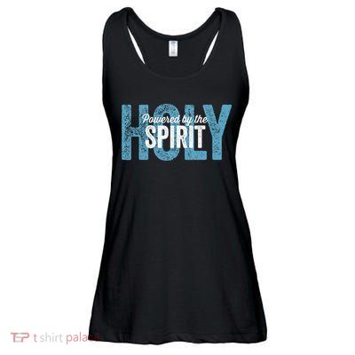 Powered By The Holy Spirit Ladies Essential Flowy Tank
