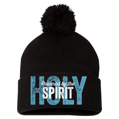 Powered By The Holy Spirit Pom Pom 12in Knit Beanie
