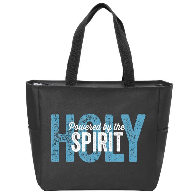 Powered By The Holy Spirit Zip Tote Bag