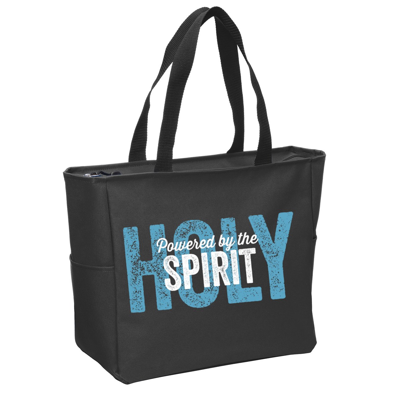 Powered By The Holy Spirit Zip Tote Bag