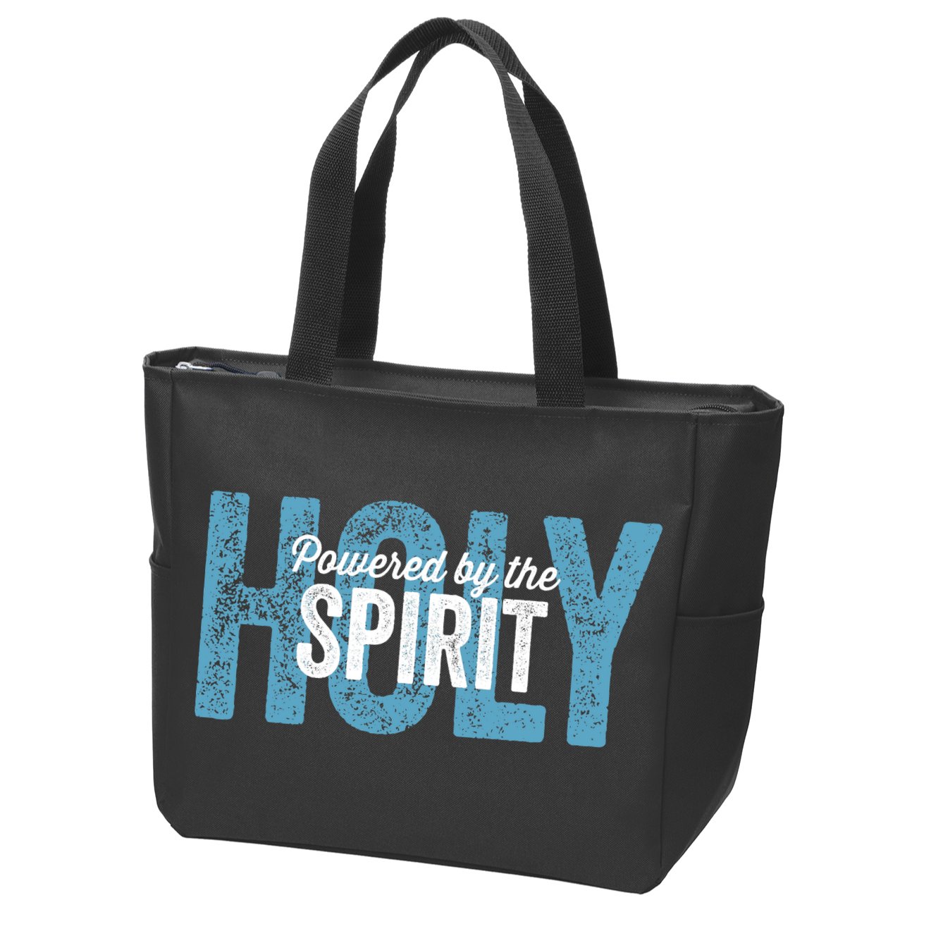 Powered By The Holy Spirit Zip Tote Bag