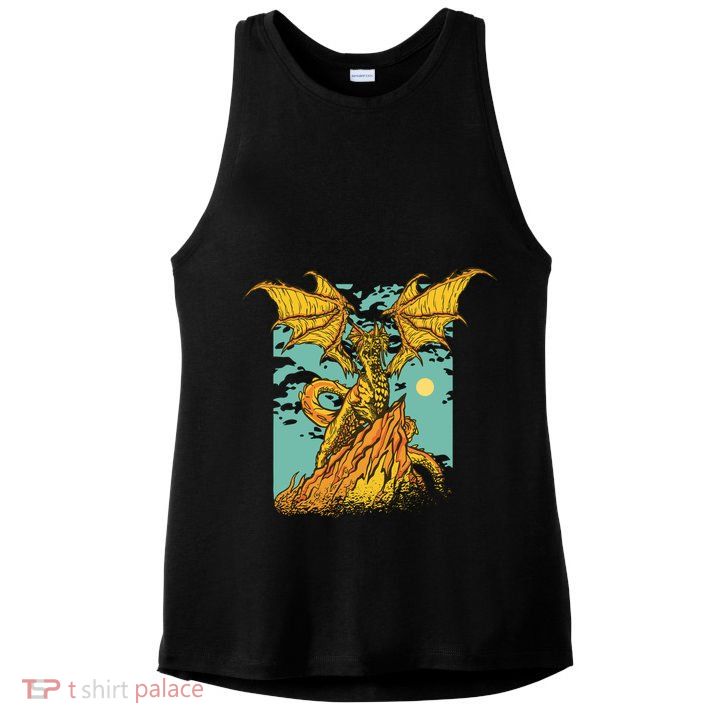Powerful Dragon Creature Ladies PosiCharge Tri-Blend Wicking Tank