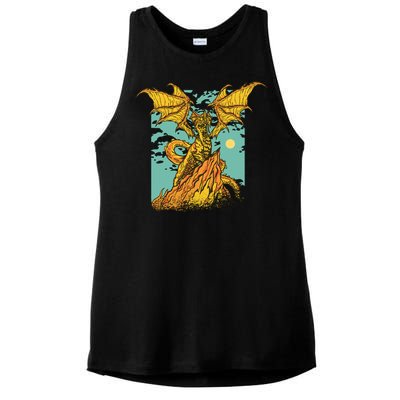 Powerful Dragon Creature Ladies PosiCharge Tri-Blend Wicking Tank