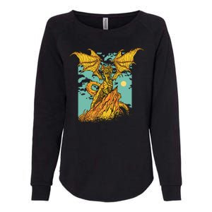 Powerful Dragon Creature Womens California Wash Sweatshirt