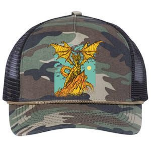 Powerful Dragon Creature Retro Rope Trucker Hat Cap