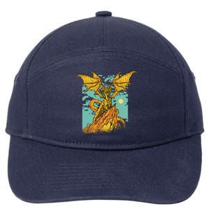 Powerful Dragon Creature 7-Panel Snapback Hat