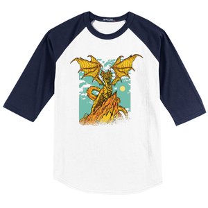 Powerful Dragon Creature Baseball Sleeve Shirt