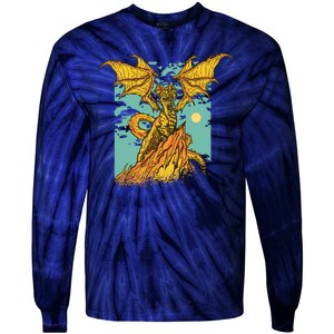 Powerful Dragon Creature Tie-Dye Long Sleeve Shirt