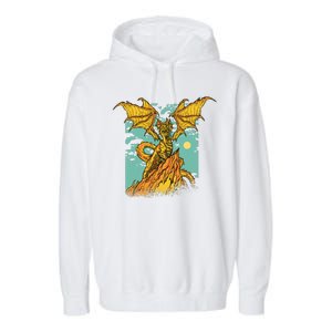 Powerful Dragon Creature Garment-Dyed Fleece Hoodie