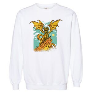 Powerful Dragon Creature Garment-Dyed Sweatshirt