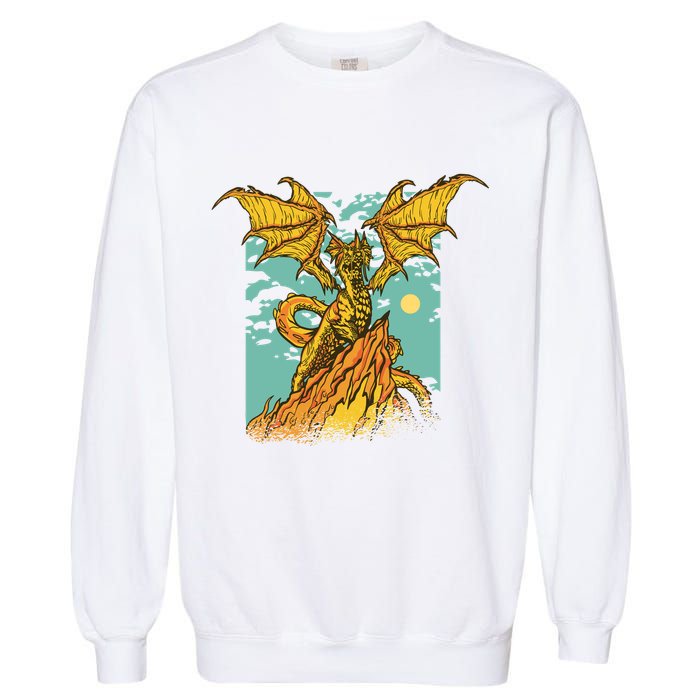 Powerful Dragon Creature Garment-Dyed Sweatshirt