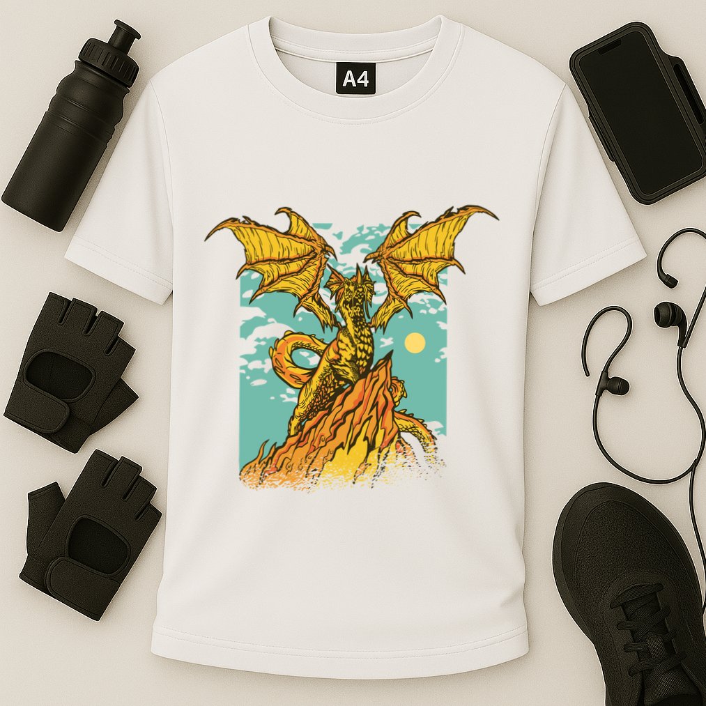Powerful Dragon Creature Cooling Performance Crew T-Shirt