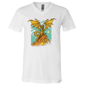 Powerful Dragon Creature V-Neck T-Shirt