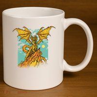Powerful Dragon Creature 11oz C Handle Ceramic Mug