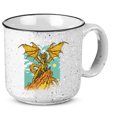 Powerful Dragon Creature 15oz Campfire Ceramic Mug