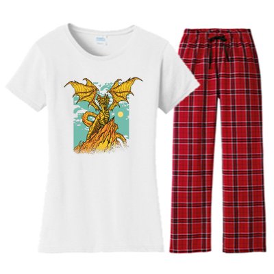 Powerful Dragon Creature Women's Flannel Pajama Set