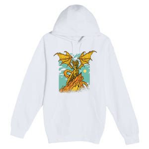 Powerful Dragon Creature Premium Pullover Hoodie