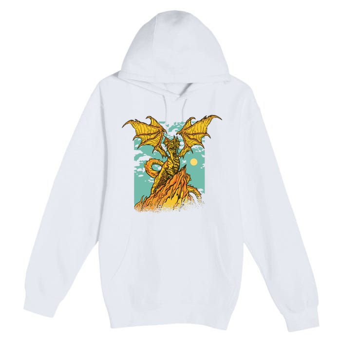 Powerful Dragon Creature Premium Pullover Hoodie