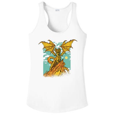 Powerful Dragon Creature Ladies PosiCharge Competitor Racerback Tank