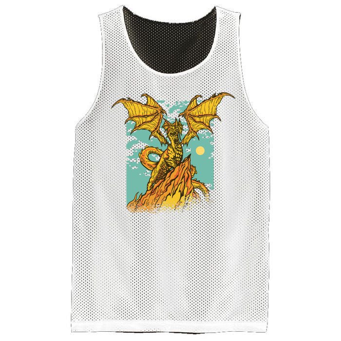 Powerful Dragon Creature Mesh Reversible Basketball Jersey Tank