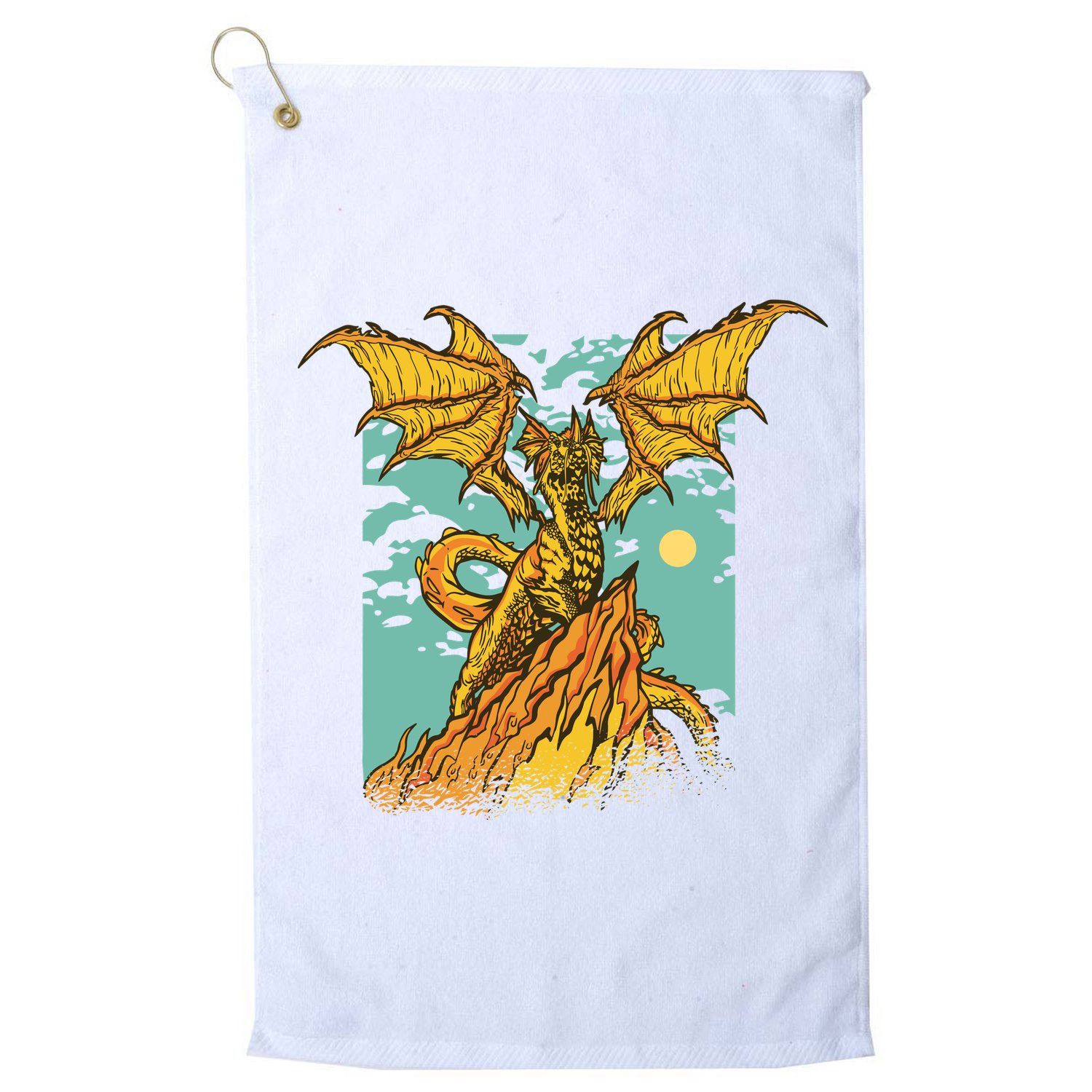 Powerful Dragon Creature Golf Towel