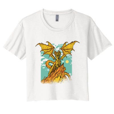 Powerful Dragon Creature Crop Top