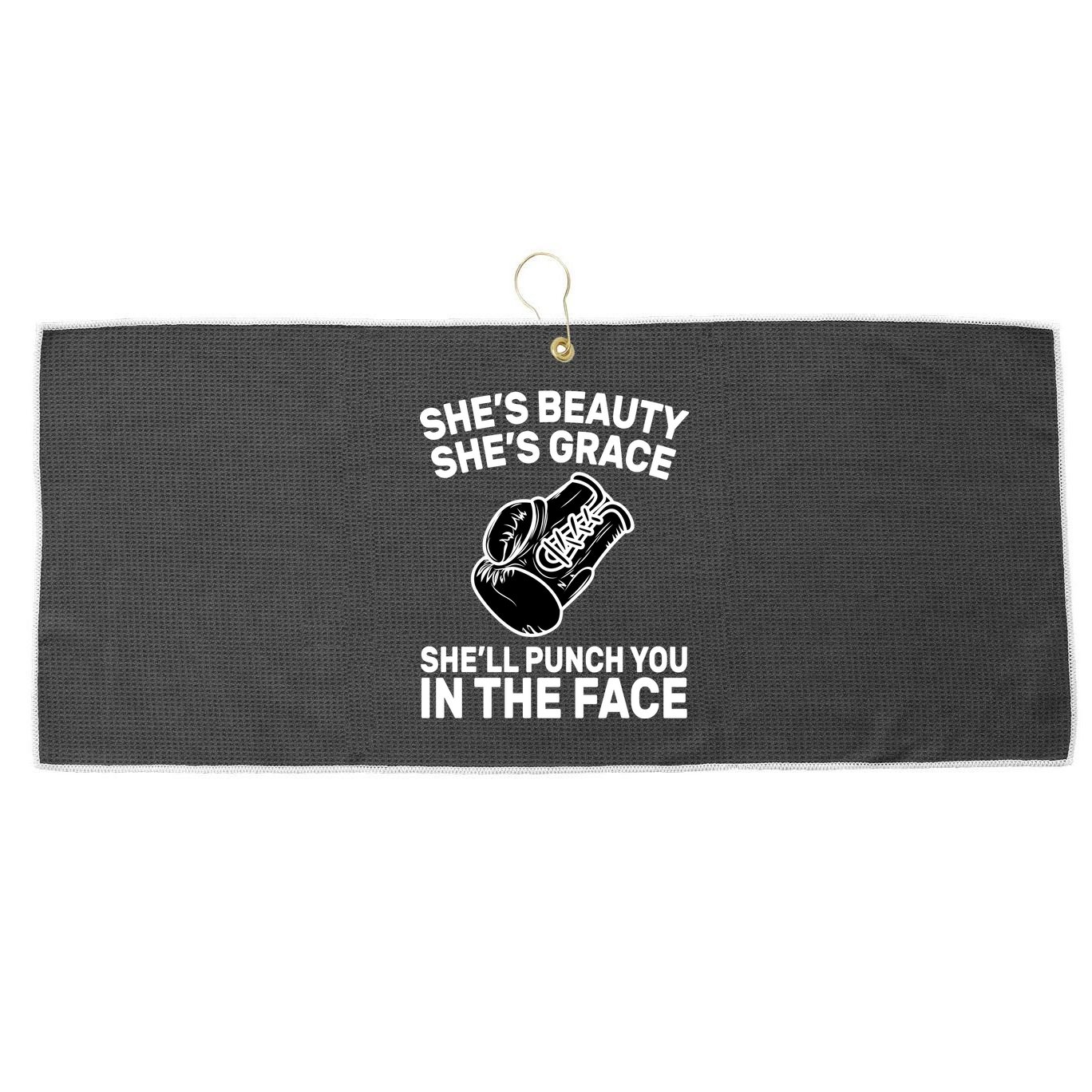 Powerful Women Large Microfiber Waffle Golf Towel