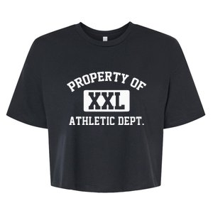 Property Of XXL Athletic Dept Apparel Bella+Canvas Jersey Crop Tee