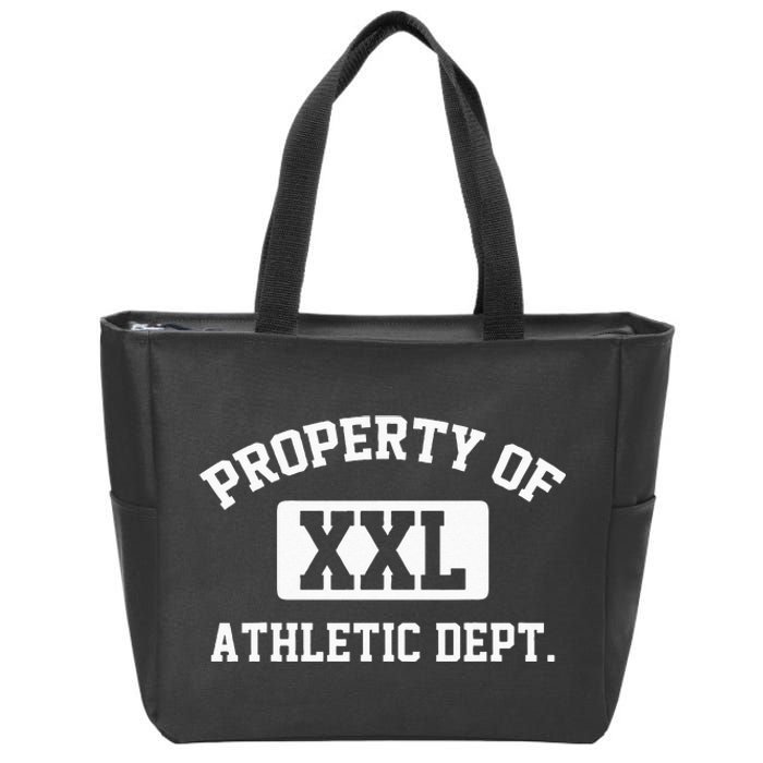 Property Of XXL Athletic Dept Apparel Zip Tote Bag