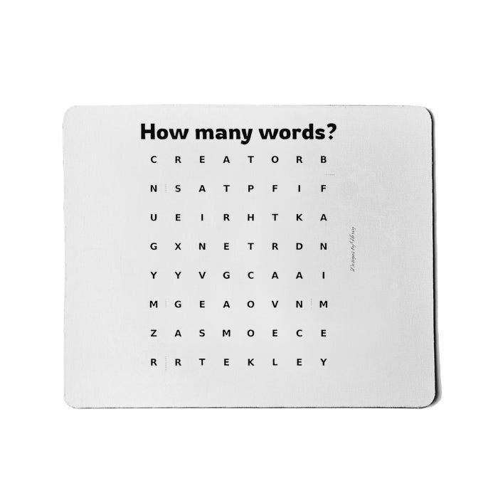 Puzzle On Your Back Conversation Starter Word Fun And Games Mousepad