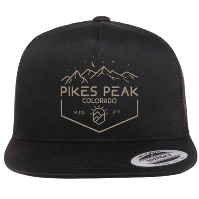 Pikes Peak 14115 Ft. Colorado Mountains Flatbill Hat
