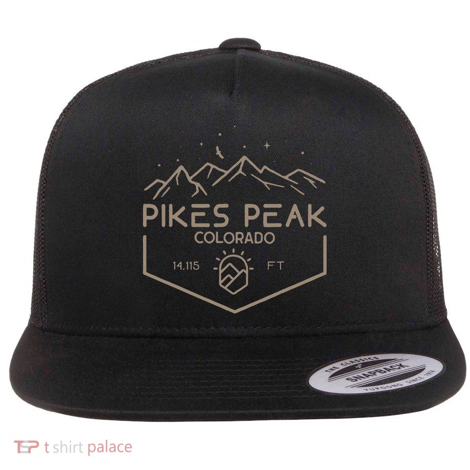 Pikes Peak 14115 Ft. Colorado Mountains Flatbill Hat