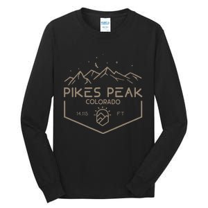 Pikes Peak 14115 Ft. Colorado Mountains Tall Long Sleeve T-Shirt