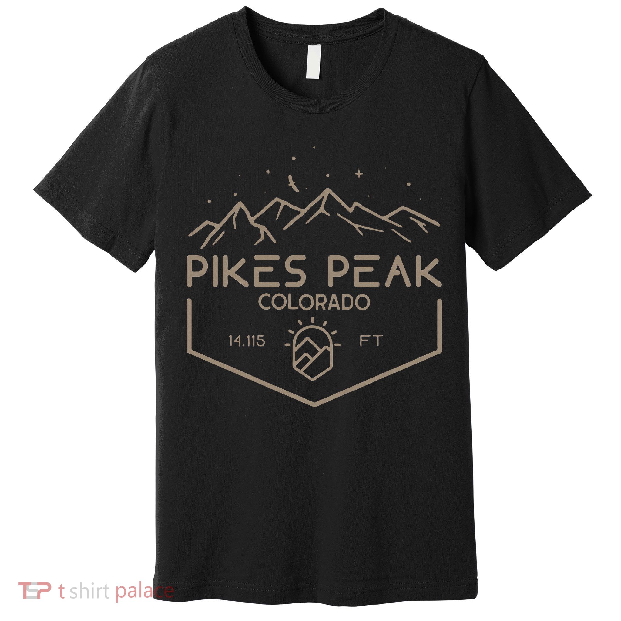 Pikes Peak 14115 Ft. Colorado Mountains Premium T-Shirt