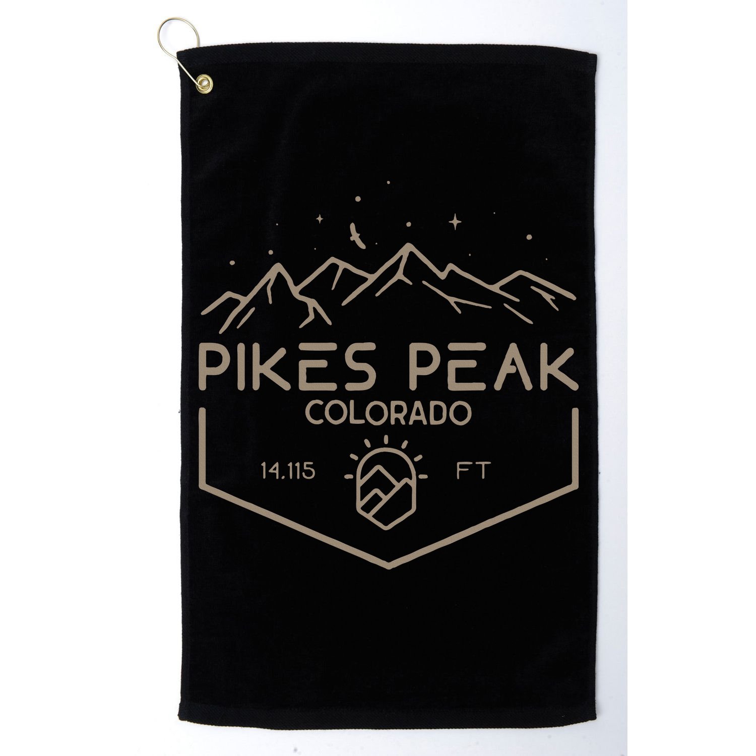 Pikes Peak 14115 Ft. Colorado Mountains Golf Towel