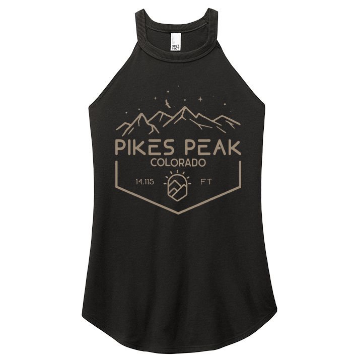Pikes Peak 14115 Ft. Colorado Mountains Women's Perfect Tri Rocker Tank