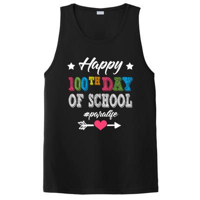 Para Paraprofessional 100th Day Of School 100 Days Smarter Cute Gift PosiCharge Competitor Tank