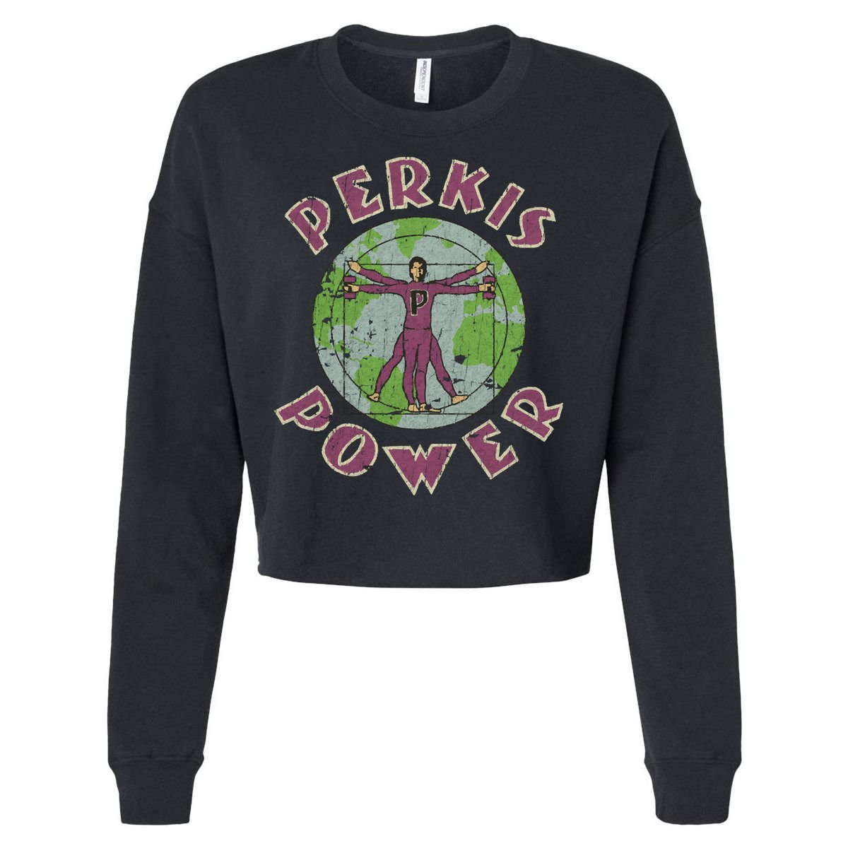Perkis Power 1995 Cropped Pullover Crew
