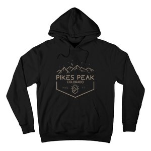 Pikes Peak 14115 Ft. Colorado Mountains Hoodie