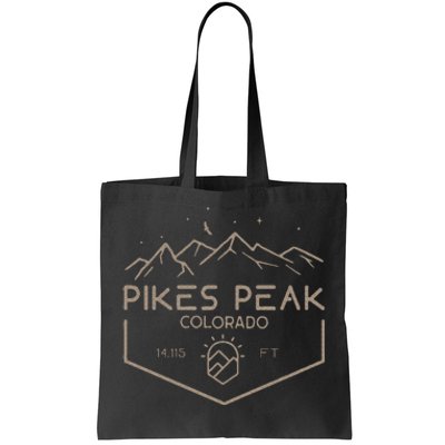 Pikes Peak 14115 Ft. Colorado Mountains Tote Bag