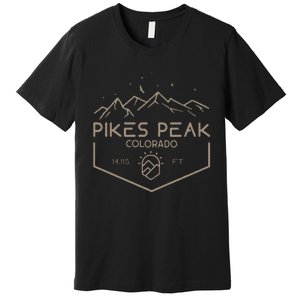 Pikes Peak 14115 Ft. Colorado Mountains Premium T-Shirt