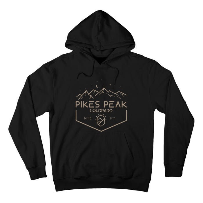 Pikes Peak 14115 Ft. Colorado Mountains Tall Hoodie