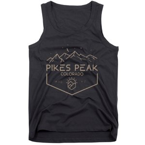 Pikes Peak 14115 Ft. Colorado Mountains Tank Top