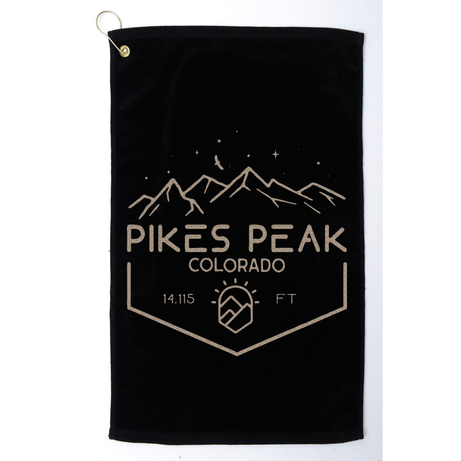 Pikes Peak 14115 Ft. Colorado Mountains Golf Towel