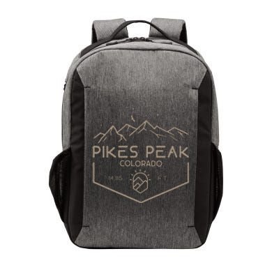 Pikes Peak 14115 Ft. Colorado Mountains Vector Backpack