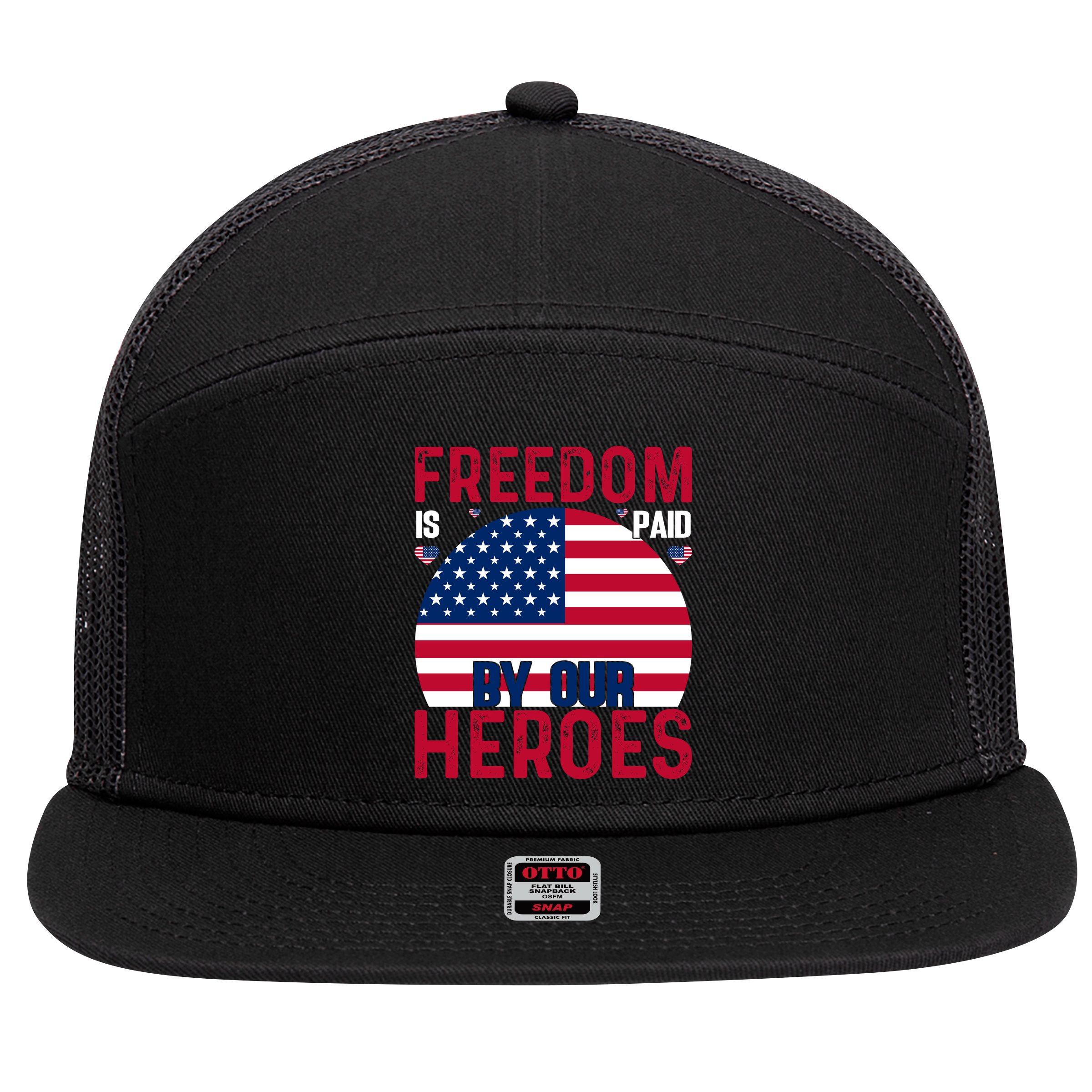 P 7 Panel Mesh Trucker Snapback Hat