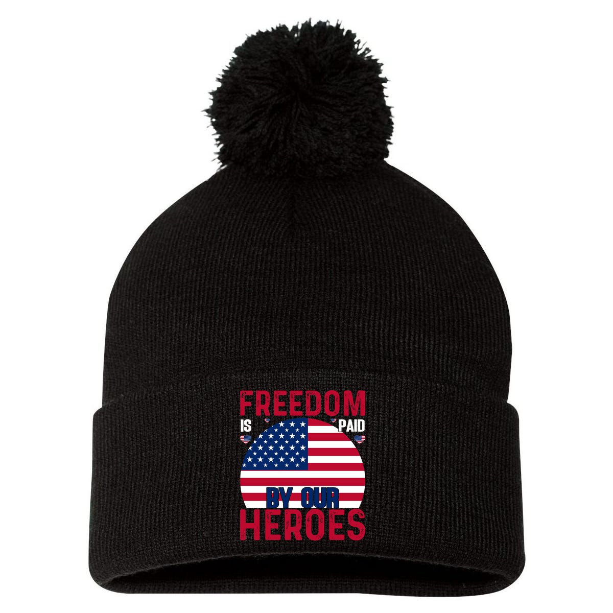 P Pom Pom 12in Knit Beanie