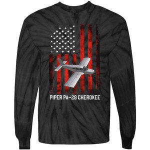 Piper Pa 28 Cherokee Plane Piper Pa 28 140 Flight Training Tie-Dye Long Sleeve Shirt