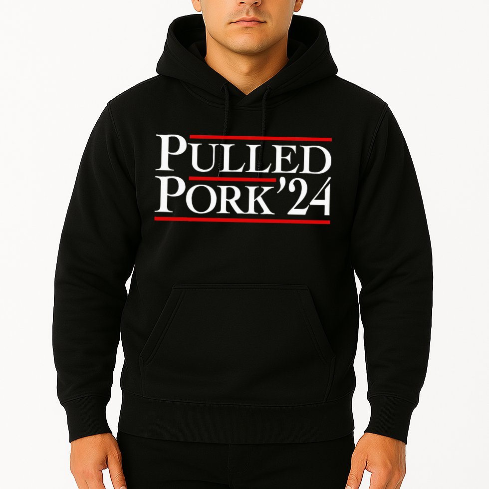 Pulled Pork 24 Funny Bbq Lover Political Slogan Humor Pun Hoodie